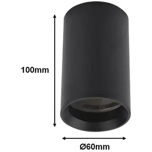 Comparateur de prix : Optonica - Spot led en saillie noir pour ampoule GU10 - silamp