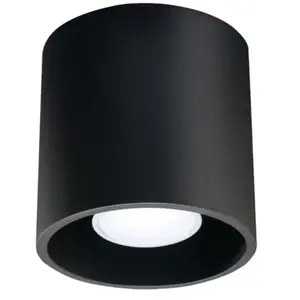 Comparateur de prix : Sollux - Plafonnier Noir pour Ampoule GU10 - silamp