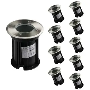 Comparateur de prix : Spot LED Extérieur Encastrable IP65 pour Ampoule GU10 (Pack de 10) - S...