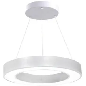 Comparateur de prix : SILAMP Kit Plafonnier led Blanc Rond 36W 50cm avec Kit de Suspension -