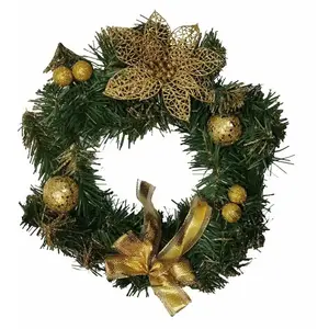 Couronne de Noël Porte 30cm OR - SILUMEN - OrVendu paramazon