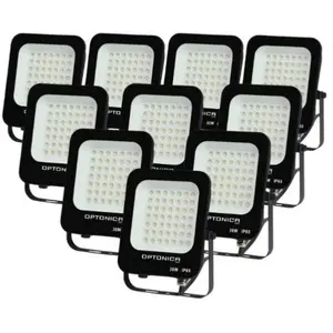 Projecteur LED Extérieur SMD 30W IP65 Noir - Pack de 10 / Blanc Froid ...