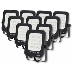 SILAMP Projecteur led Extérieur smd 10W IP65 Noir (Pack de 10) - BlancVendu parkaufland