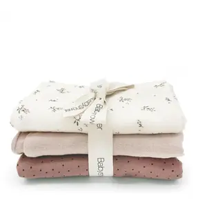 Babyshower Lot de 3 langes Roseberry (70 x 70 cm)Vendu parberceau-magique