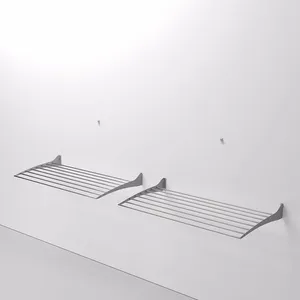 Comparateur de prix : EyeAm Tendoir à linge mural, Séchoir à linge mural et pliable en aluminium et acier, 2x Foxydry Fold 100 cm - Gris