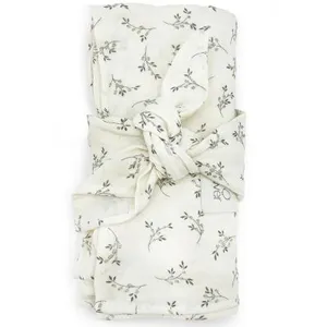 Comparateur de prix : Babyshower Lot de 2 langes Minimax Olive Bloom (140 x 100 cm)