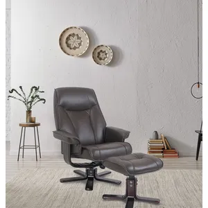 Comparateur de prix : Fauteuil de Relaxation Classique - NAUTÈS - Cuir Anthracite