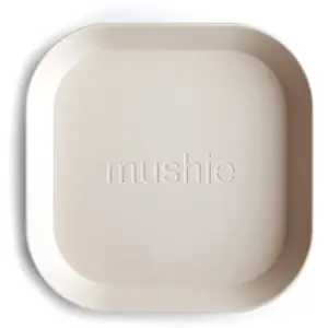 Comparateur de prix : Mushie Lot de 2 assiettes carrées Ivory