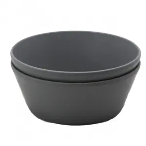 Lot De 2 Bols Ronds Gris - Repas Bébé - Mushie Gris pas cher