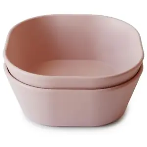 Comparateur de prix : Mushie Lot de 2 bols carrés Blush