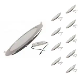 Comparateur de prix : Silamp - Spot led Encastrable Rond 12W alu (Pack de 10) - Blanc Chaud ...