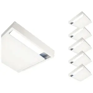 Comparateur de prix : Kit Saillie BLANC pour Panneau LED 60x60 Slim (Pack de 6) - SILAMP