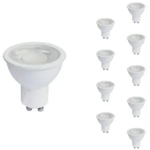 Silamp - Ampoule led GU10 8W 220V PAR16 cob (Pack de 10) - Blanc Chaud...