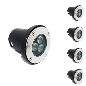 SILAMP Spot LED Encastrable Extérieur IP65 220V Sol 3W 80° (Lot de 5) ...Vendu parkaufland
