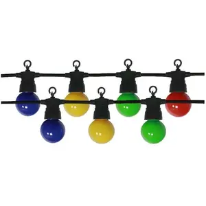 SILAMP Guirlande Guinguette led 8M 10pcs 3W IP65 Multicolore - Câble NoVendu parkaufland