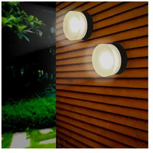 Comparateur de prix : Applique Murale Noire Ronde led IP65 12W - Blanc Neutre 4000K - 5500K Silamp