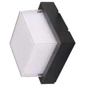 Comparateur de prix : Silamp - Applique Murale Noire Carrée led 12W IP65 - Blanc Chaud 2300K...