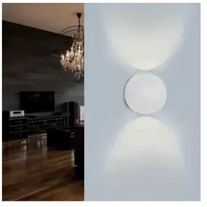 Comparateur de prix : Applique Murale Blanche LED Double Faisceaux IP54 6W - SILAMP