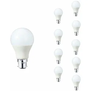 Comparateur de prix : SILAMP Ampoule LED B22 9W 220V A60 180° (Pack de 10) - Blanc Chaud 230...