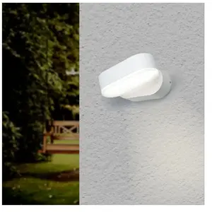 Comparateur de prix : SILAMP Optonica - Applique Murale Blanche led IP54 Orientable Ovale - ...