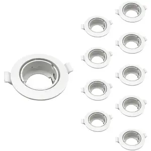 Comparateur de prix : Silamp - Support Spot Encastrable GU10 led Orientable Rond blanc (Pack...