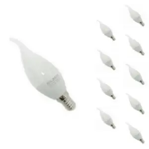 Silamp - Ampoule led E14 Flamme 8W 220V Ø38mm (Pack de 10) - Blanc Fro...
