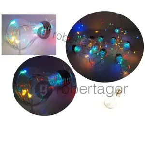 Guirlande Lumineuse 8 Micro Ampoules Led Décoration Puissante Et Lumin... pas cher