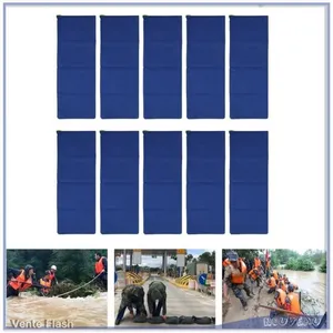 Lot de 10 Sacs de Sable Anti-Inondation Réutilisables 600D