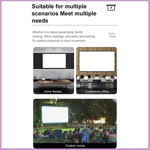 Cocosity Écran de cinéma Écran de projecteur de 150 pouces 16: 9 HD 4K...Vendu parcdiscount