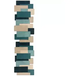 Novatrend Tapis de couloir en laine bleu turquoise 60x230 cm pas cher