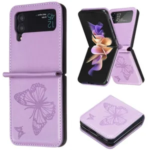 ZTAOOPOU Housse Violet Samsung Galaxy Z Flip3 étui de téléphone Motif papillon avec Antidérapant Protection HousseVendu parcdiscount