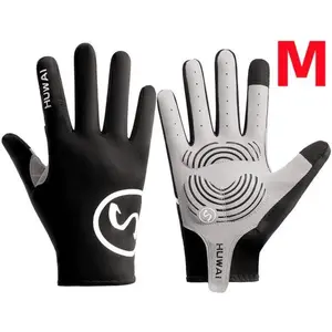 Gants de Cyclisme Vélo Coupe-Vent - Marque - Modèle - Noir - Taille M - Écran Tactile et AntidérapantVendu parcdiscount