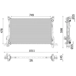 Radiateur moteur MAHLE CR 2637 000P pas cher