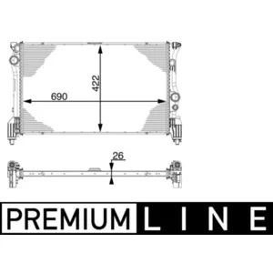 Radiateur, refroidissement moteur MAHLE CR 931 000P pas cher