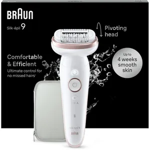 Comparateur de prix : Braun Silk-épil 9 Silk·épil 9 40 pince(s) Or, Blanc