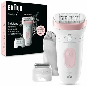 Comparateur de prix : Braun Silk-épil 7 7-030 Épilateur pour femme Blanc/rose flamant rose