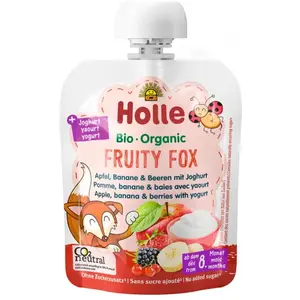 Comparateur de prix : Holle Gourde Yaourt Fruity Fox Pomme Banane +8m Bio 85g