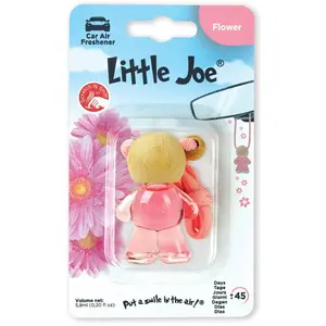 Little Joe Glass Bottle désodorisant, Car Air Freshener +/- 45 jours de parfum frais dans la voiture, l'automobile, la caravane, le ménage, la penderie, la cuisine, etc. (Flower/Fleurs (rose))Vendu parfeu-vert