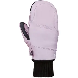 Snowlife - Moufles en cuir et en laine - Smitten Leather Rose pour Fem... pas cher