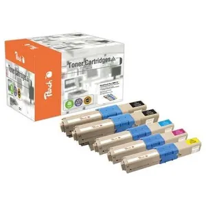 Comparateur de prix : Multipack plus compatible avec oki 44469803, 44469704, 44469705, 44469706 peach kompatible toner+tinte pt616