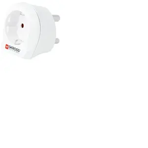 Adaptateur de voyage - SKROSS - Europe vers Afrique du Sud - 2 & 3 pôles - Blanc - 16 A pas cher