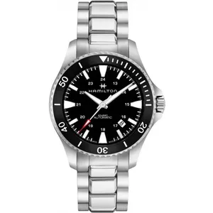 Montre automatique pour homme Hamilton Khaki Navy H82335131 noir pas cher