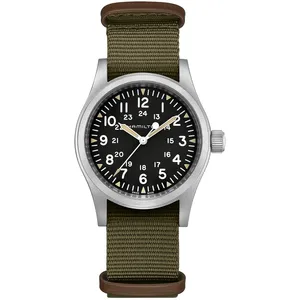 Montre - HAMILTON - Khaki Field - Mécanique - NATO kaki - Etanche 5 Atm pas cher