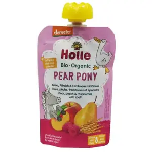 Comparateur de prix : Holle Gourde Pouchy Poire Pêche Framboise Bio +8m 100g