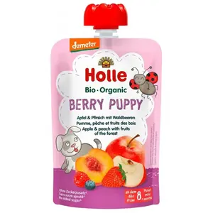 Holle Gourde Pouchy Pomme Pêche Fruits des Bois Bio +8m 100gVendu paratida-santediscount