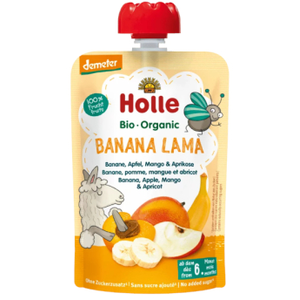 Comparateur de prix : Holle - Gourde de fruits banane pomme mangue abricot dès 6 mois 100 g - Holle