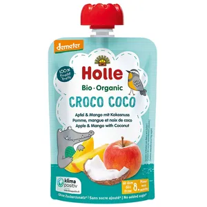 Comparateur de prix : Holle - Gourde pomme mangue noix de coco dès 8 mois 100 g - Holle
