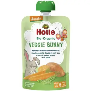 Holle Bio Gourde Carotte Patate Douce Petit Pois +6m 100g pas cher