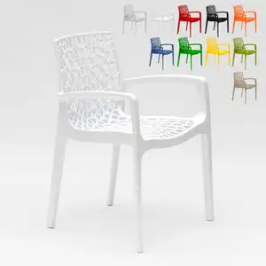 22 Chaises Gruvyer ARM Grand Soleil accoudoirs polypropylène brillant ... pas cher