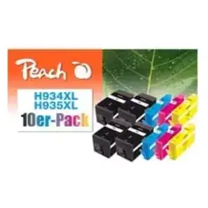 Comparateur de prix : Peach 0F319838 cartouche d''encre 10 pièce(s) Noir, Cyan, Magenta, Jau...